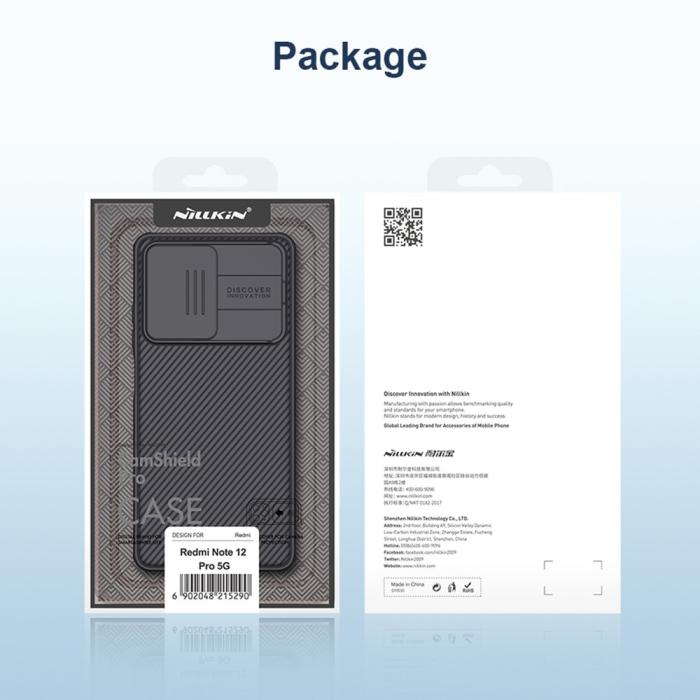 Bild 6, NILLKIN Xiaomi Redmi Note 12 Pro 5G Skal CamShield Pro Svart