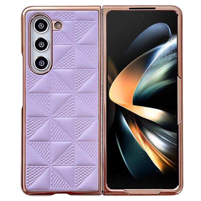 Bild 1, Galaxy Z Fold 6 Skal Läder Lila