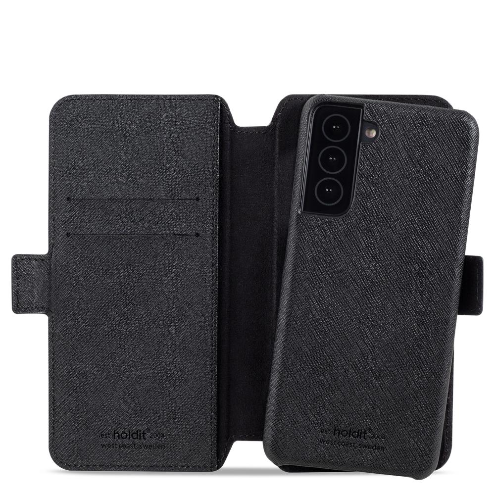 holdit Samsung Galaxy S22 Stockholm 2in1 Magnet Fodral / Skal Svart