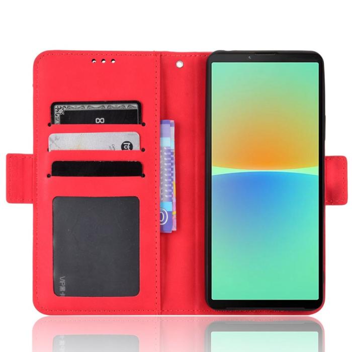 Bild 2, Sony Xperia 10 IV Fodral Avtagbart Kortfodral Röd
