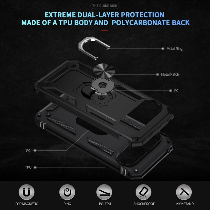 Bild 4, Google Pixel 10 Pro XL Skal Armor Ring Hybrid Svart