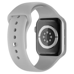 Apple Watch 42/44/45/49 mm Silikon Armband (M/L) Ljus Grå