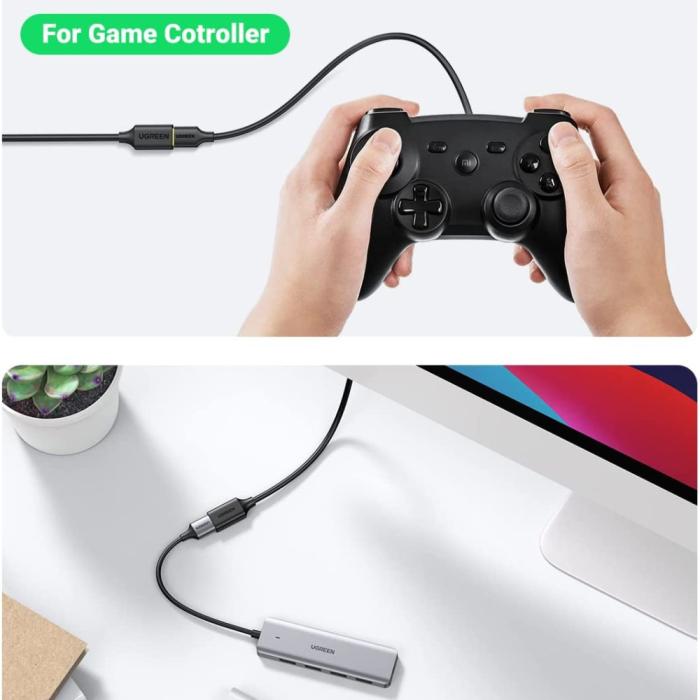 Bild 6, UGREEN 1.5m USB 3.0 Hane Till Hona Förlängningskabel Svart