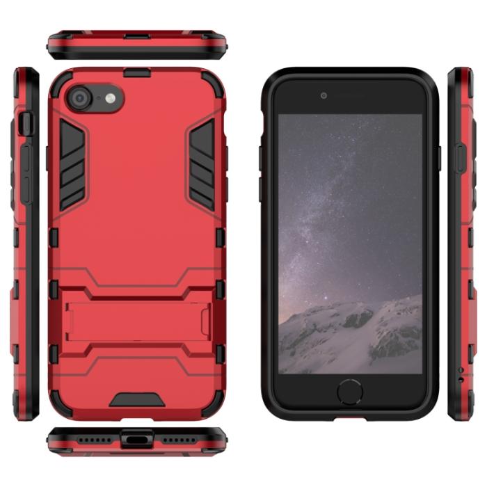 Bild 3, iPhone 7/8/SE Skal Hybrid Armor Kickstand Röd