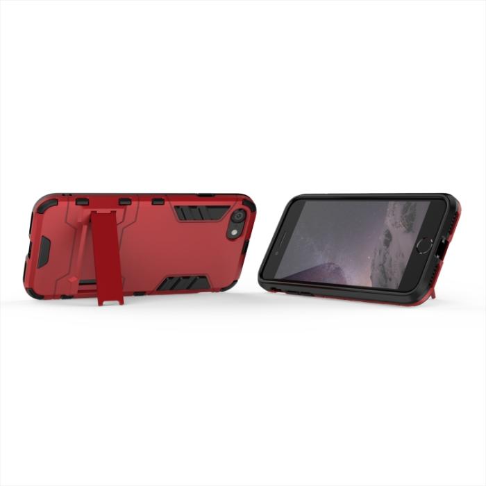 Bild 4, iPhone 7/8/SE Skal Hybrid Armor Kickstand Röd