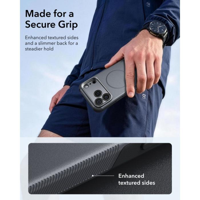 Bild 6, ESR iPhone 18 Pro / 17 Pro Skal MagSafe Cyber Tough Kickstand Grå