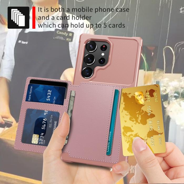 Bild 5, Samsung Galaxy S23 Ultra Skal Med Plånbok Roséguld