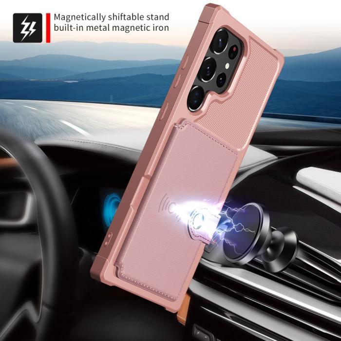 Bild 6, Samsung Galaxy S23 Ultra Skal Med Plånbok Roséguld