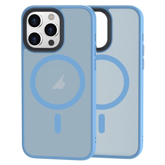Bild 1, iPhone 15 Pro Skal MagSafe Hybrid Shield Blå