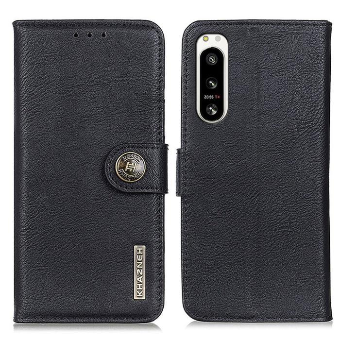 Bild 1, KHAZNEH Sony Xperia 5 IV Fodral Läder Svart