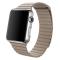 Magnetisk Loop Armband I Äkta Läder Apple Watch 44/42 mm Beige