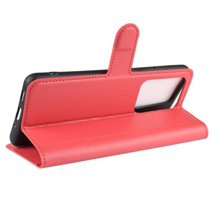 Bild 5, Samsung Galaxy S20 Ultra - Litchi Plånboksfodral - Röd