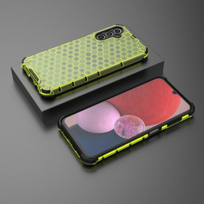 Bild 3, Galaxy A14 4G/5G Skal Shockproof Honeycomb Textur Grön