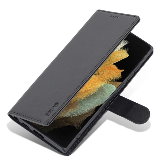 Bild 5, AZNS Samsung Galaxy S24 Ultra Fodral Retro Läder Svart