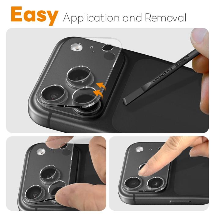 Bild 4, NORTHJO iPhone 18 Pro 2-PACK Linsskydd Härdat Glas