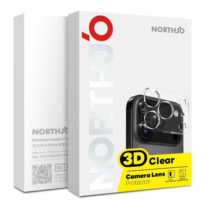 Bild 5, NORTHJO iPhone 18 Pro 2-PACK Linsskydd Härdat Glas
