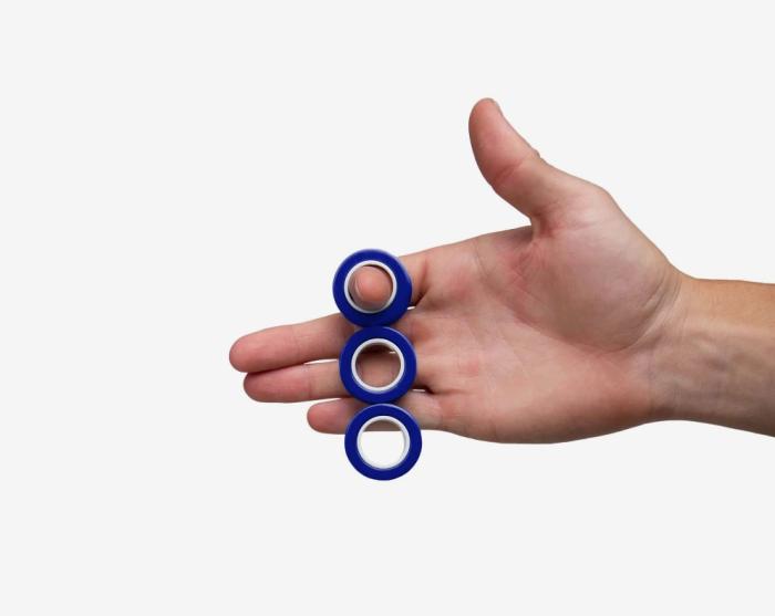 Bild 2, Magnetikska Fidget Rings - Blå