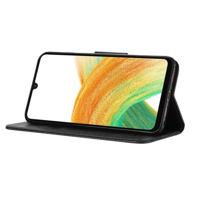 Bild 3, Samsung Galaxy A27 5G Fodral Läder Fjärilar Svart