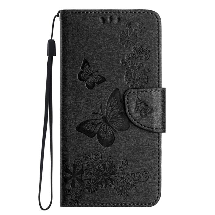 Bild 5, Samsung Galaxy A27 5G Fodral Läder Fjärilar Svart