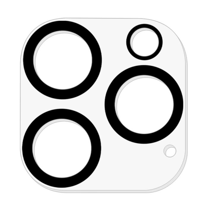 Bild 2, iPhone 16 Pro Max/16 Pro Linsskydd Härdat Glas Black Rings