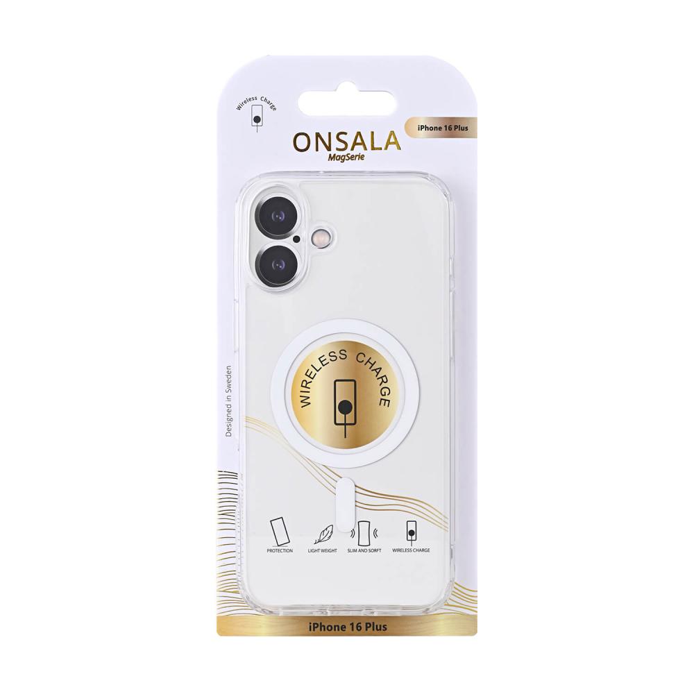 Onsala iPhone 16 Plus Mobilskal TPU MagSafe Transparent