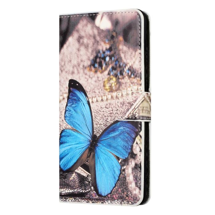 Bild 4, Samsung Galaxy A15 5G Fodral Med Tryck Blå Fjäril