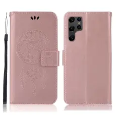 Samsung Galaxy S22 Ultra Fodral Owl Dreamcatcher Roséguld