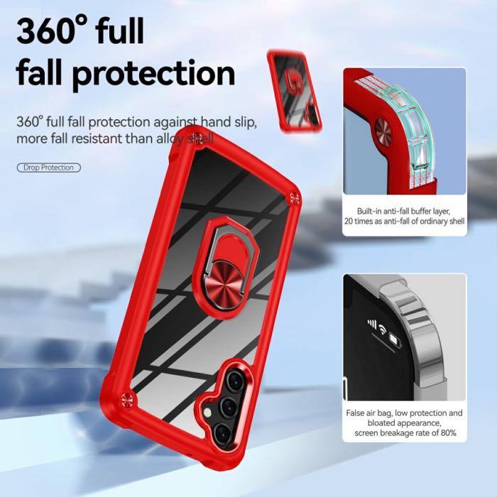 Bild 5, Samsung Galaxy A16/A26 5G Skal Shockproof Ring Hybrid Röd