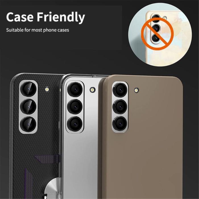 Bild 5, ENKAY Galaxy S23 FE Linsskydd Aluminium Härdat Glas Silver