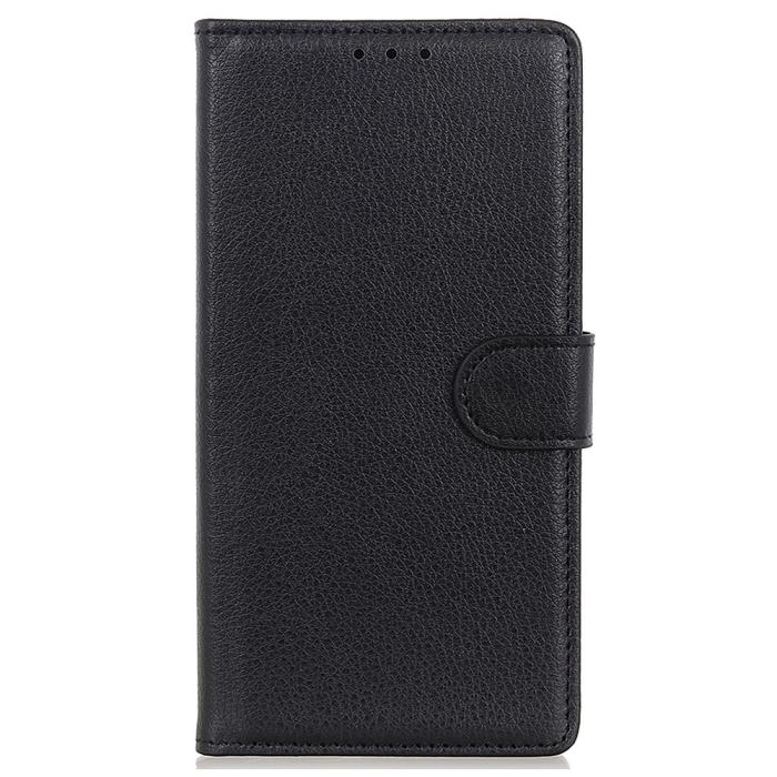 Bild 6, Samsung Galaxy S23 Plus Fodral Litchi Läder Svart