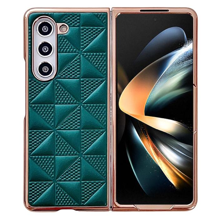 Bild 1, Galaxy Z Fold 6 Skal Läder Mörk Grön