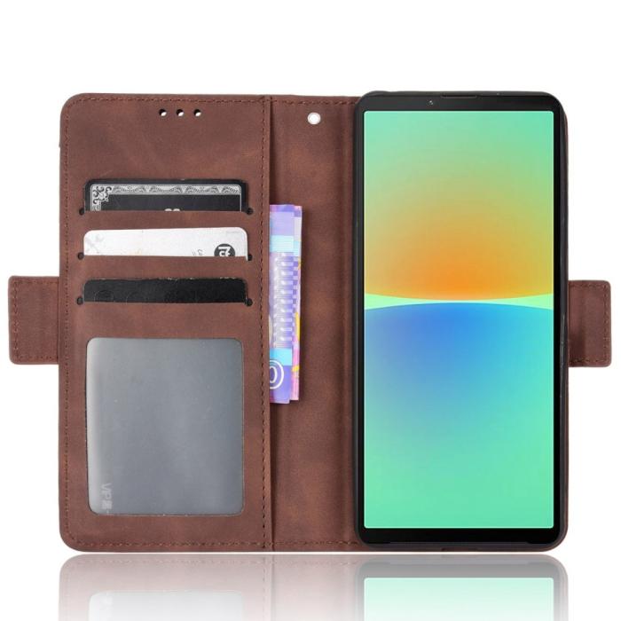Bild 2, Sony Xperia 10 IV Fodral Avtagbart Kortfodral Brun