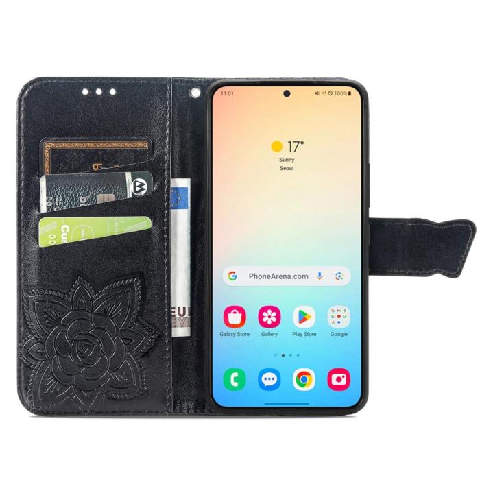 Bild 2, Samsung Galaxy S24 Plus Fodral Big Butterfly Svart