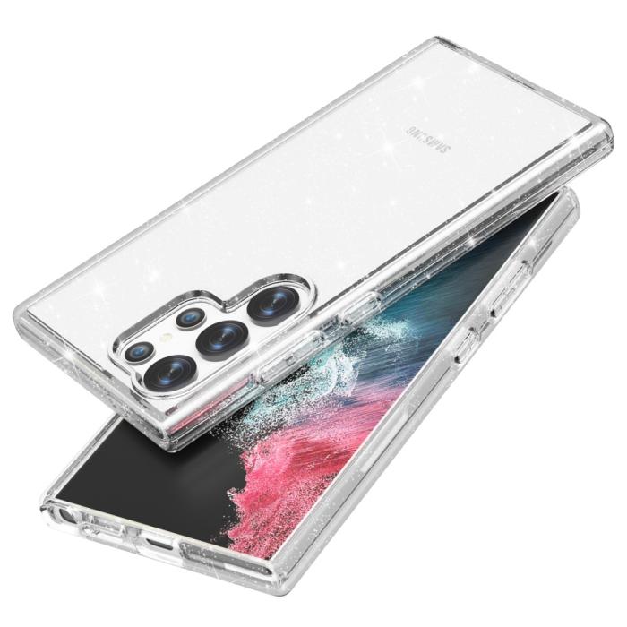 Bild 5, Samsung Galaxy S24 Ultra Skal Sparkling Glitter Vit