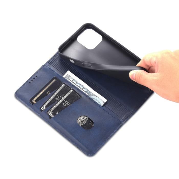 Bild 6, AZNS iPhone 14 Fodral Flip Läder Blå