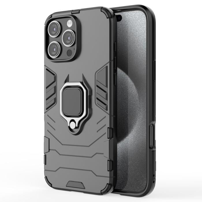 Bild 1, iPhone 16 Pro Max Skal Hybrid Armor Ring Svart
