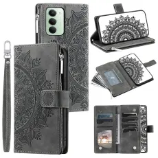 Xiaomi Redmi 15 Fodral Mandala L&auml;der Gr&aring;