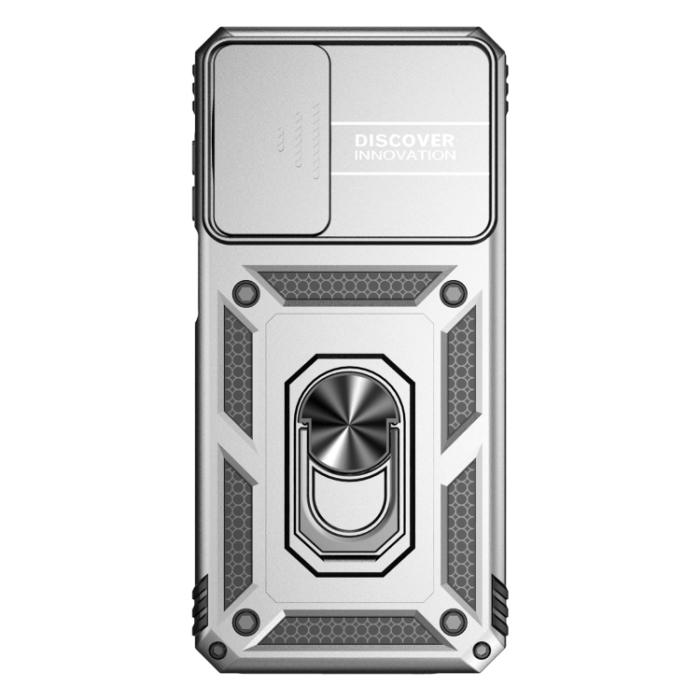 Bild 2, Motorola Moto G52/G82 Skal CamShield Ring Armor Silver