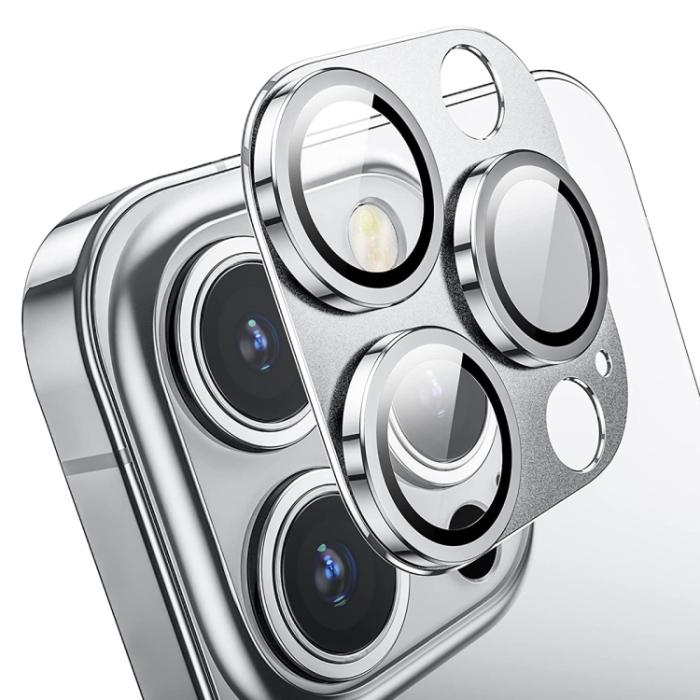 Bild 1, ENKAY iPhone 15 Pro / 15 Pro Max Linsskydd Aluminium Härdat Glas