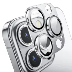 ENKAY iPhone 15 Pro / 15 Pro Max Linsskydd Aluminium Härdat Glas