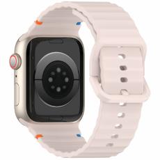 Apple Watch 42/44/45/46/49 mm Armband Silikon Wave Rosa