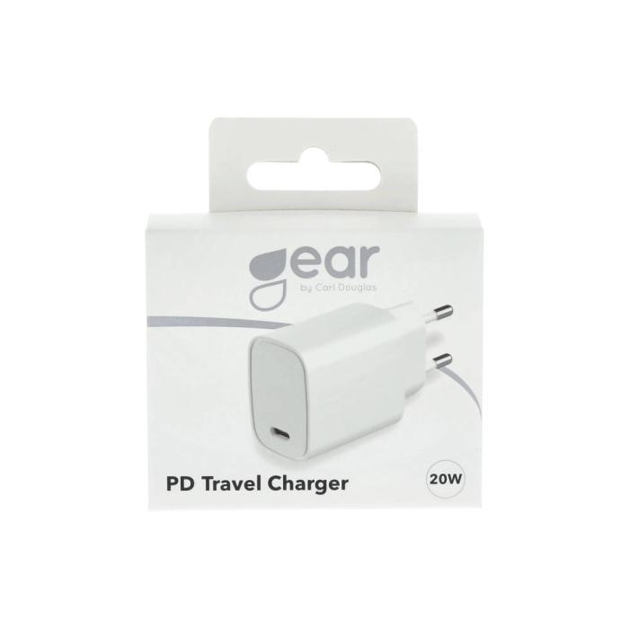 Bild 1, GEAR 20W PD Väggladdare USB-C Vit