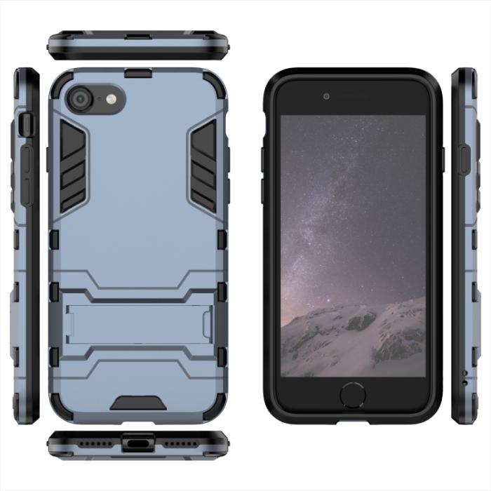 Bild 3, iPhone 7/8/SE Skal Hybrid Armor Kickstand Navy Blue
