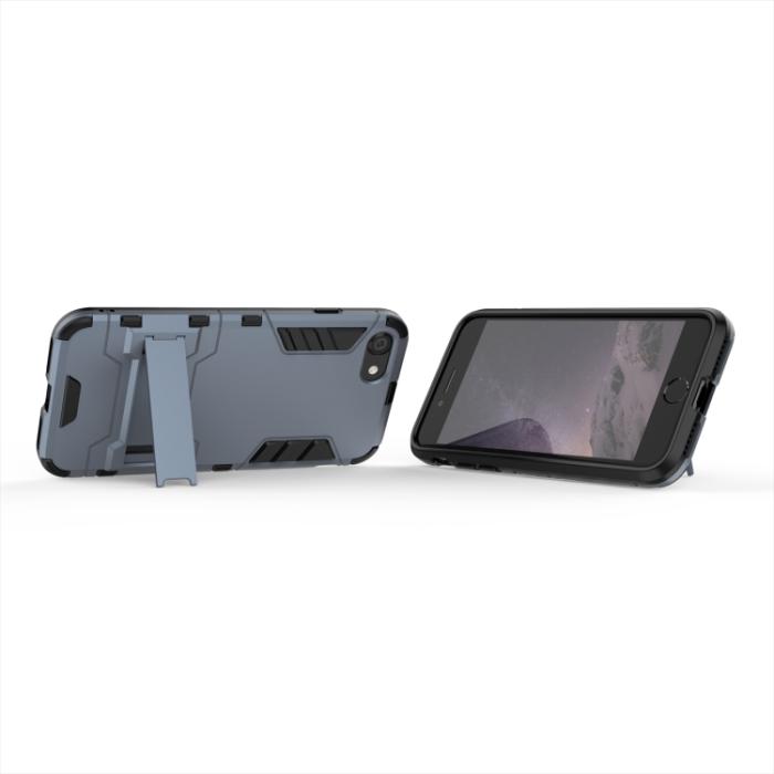 Bild 4, iPhone 7/8/SE Skal Hybrid Armor Kickstand Navy Blue