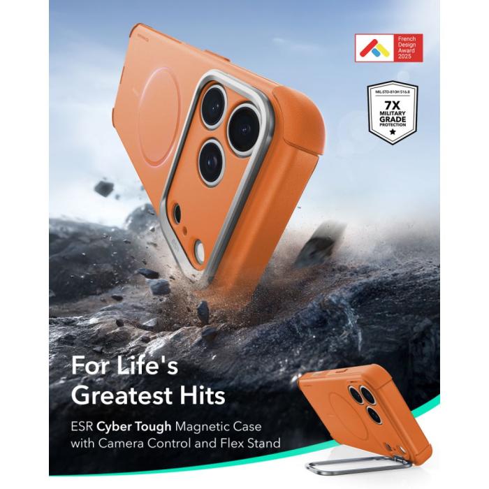Bild 2, ESR iPhone 18 Pro / 17 Pro Skal MagSafe Cyber Tough Kickstand