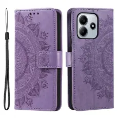 Xiaomi Redmi Note 14 5G Fodral Mandala L&auml;der Lila