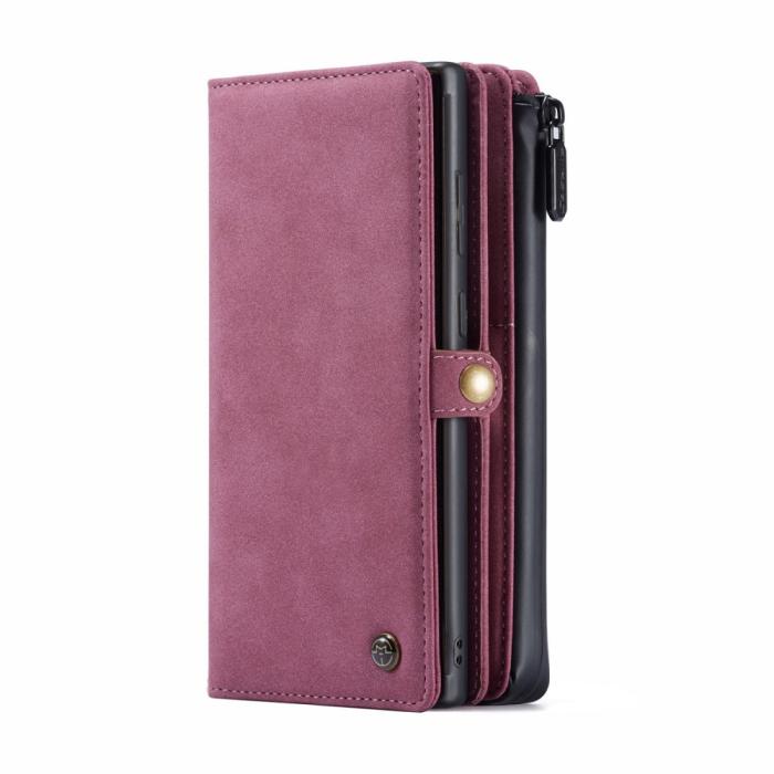 Bild 2, Samsung Galaxy S21 Plus - CASEME 2-i-1 Multifunktionellt Plånboksfodral - Röd