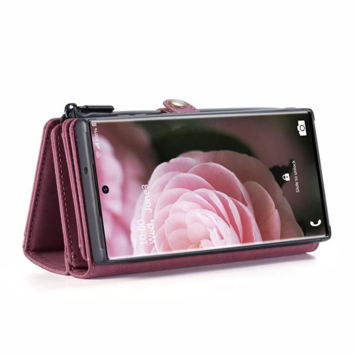 Bild 4, Samsung Galaxy S21 Plus - CASEME 2-i-1 Multifunktionellt Plånboksfodral - Röd