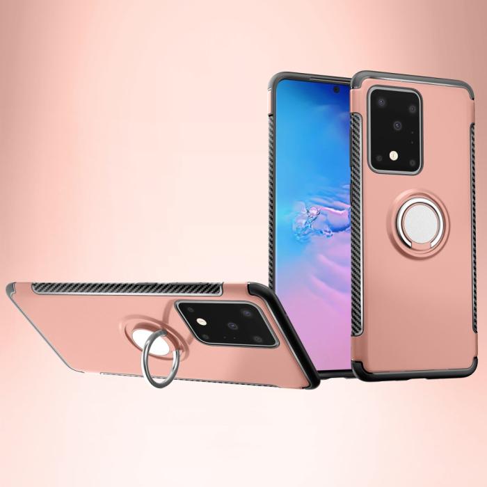 Bild 1, Samsung Galaxy S20 Ultra - Ring Skal - Roséguld