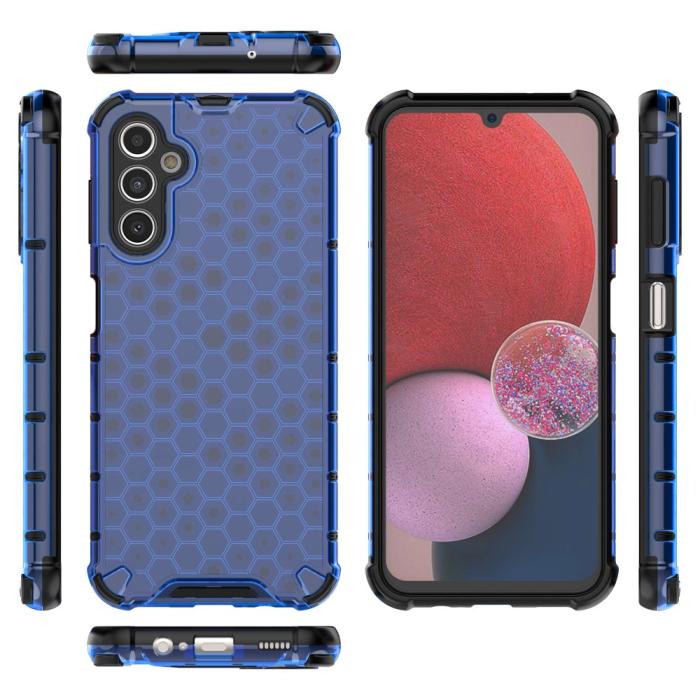 Bild 4, Galaxy A14 4G/5G Skal Shockproof Honeycomb Textur Blå